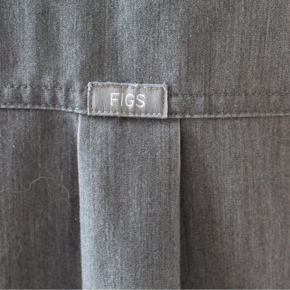 FIGS Technical Collection Scrub Top Gray Mandarin Collar Healthcare Unisex XS - Picture 4 of 8